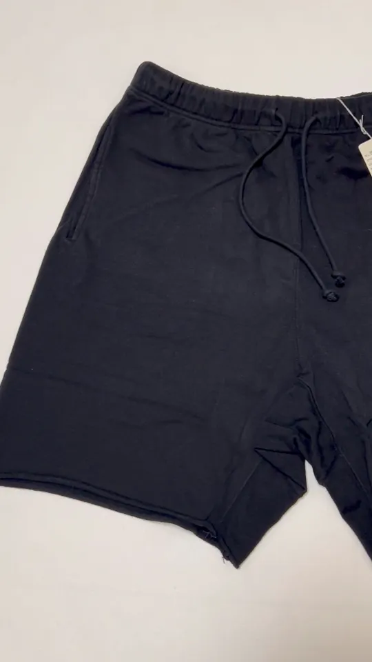 SAINT Mxxxxxx SWEAT SHORTS/RIBON SAINT/BLK pink SAINT LOGO shorts, black S-XL cotton and linen OE yarn fabric, stiff, light, comfortable and breathable, non-locking design, naturally rolled back after water, super handsome version, easy to match, original consistent main mark, wash water mark, little angel anti-counterfeiting mark